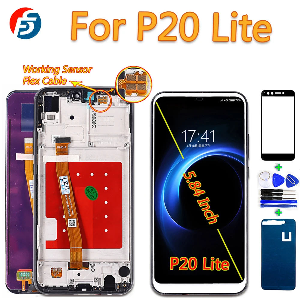 100% Tested Touch Screen For Huawei P20 Lite 5.84 inch LCD Display Digitizer Assembly For Huawei Nova 3E Frame with Free Tools
100% Tested Touch Screen For Huawei P20 Lite 5.84 inch LCD Display Digitizer Assembly For Huawei Nova 3E Frame with Free Tools