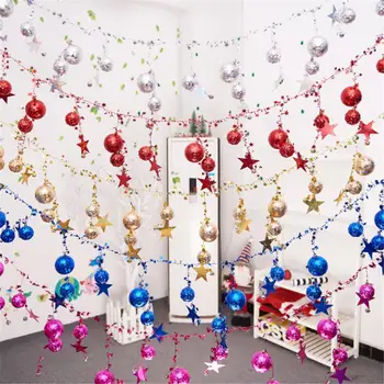 1pc 230cm Long Christmas Ball Bell String with Star for Christmas Tree Home Plastic Ball DIY Christmas Party Decoration Supplies
1pc 230cm Long Christmas Ball Bell String with Star for Christmas Tree Home Plastic Ball DIY Christmas Party Decoration Supplies