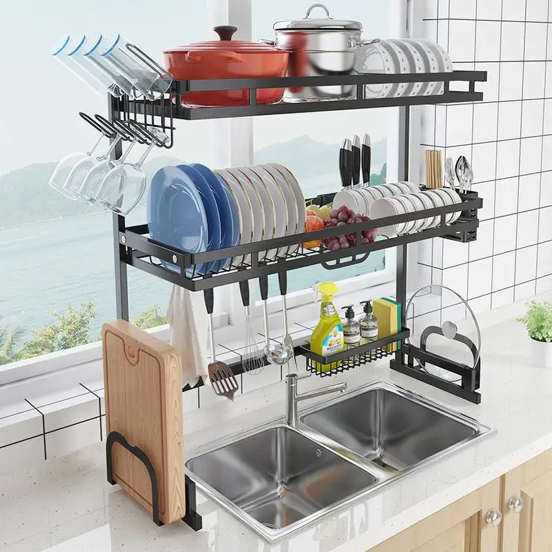Featured image of post Dishes Rack Over The Sink : It saves you time and clears countertops.