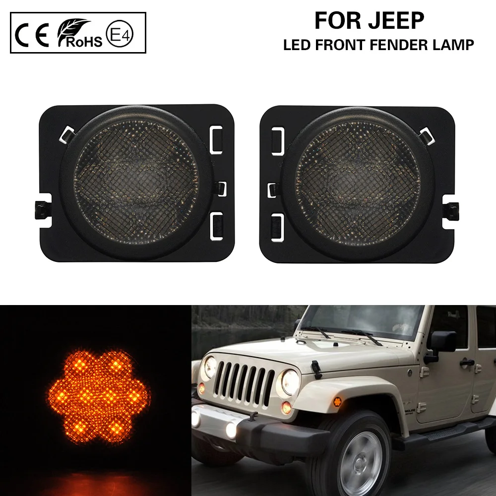 Smoked LED side marker lamp Turn Signal Light For Jeep Wrangler JK or JK Unlimifed 2007-2017
Smoked LED side marker lamp Turn Signal Light For Jeep Wrangler JK or JK Unlimifed 2007-2017