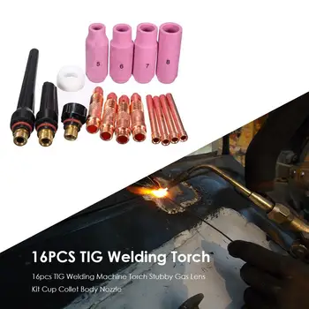 16pcs TIG Welding Torch Stubby Gas Nozzle Contact Tip Holder for Welding Machine Good Welding Performance Easy to Use
16pcs TIG Welding Torch Stubby Gas Nozzle Contact Tip Holder for Welding Machine Good Welding Performance Easy to Use