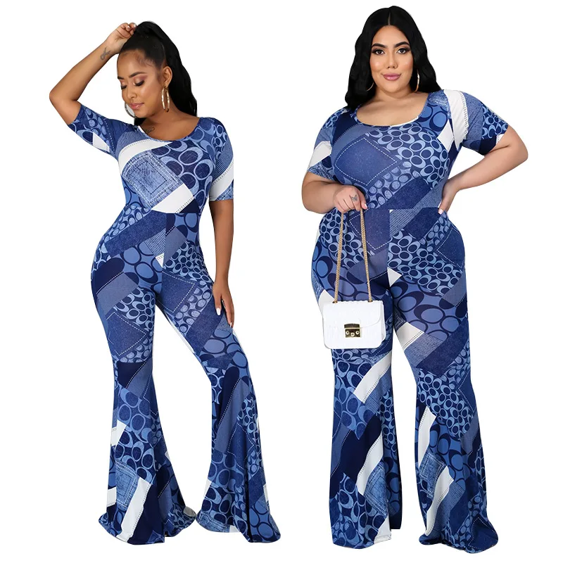 2020 Summer Women Jumpsuit Sexy Style Plus Size Solid-color Patchwork Geometric Print European and American Rompers Bodysuit
2020 Summer Women Jumpsuit Sexy Style Plus Size Solid-color Patchwork Geometric Print European and American Rompers Bodysuit