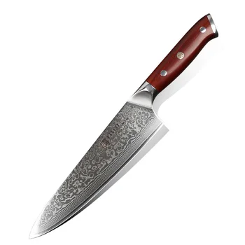 8/10 inch Chef Knives High Carbon Japanese 73 layer Damascus Kitchen Knife Damascus Steel Knife Rosewood Handle
8/10 inch Chef Knives High Carbon Japanese 73 layer Damascus Kitchen Knife Damascus Steel Knife Rosewood Handle