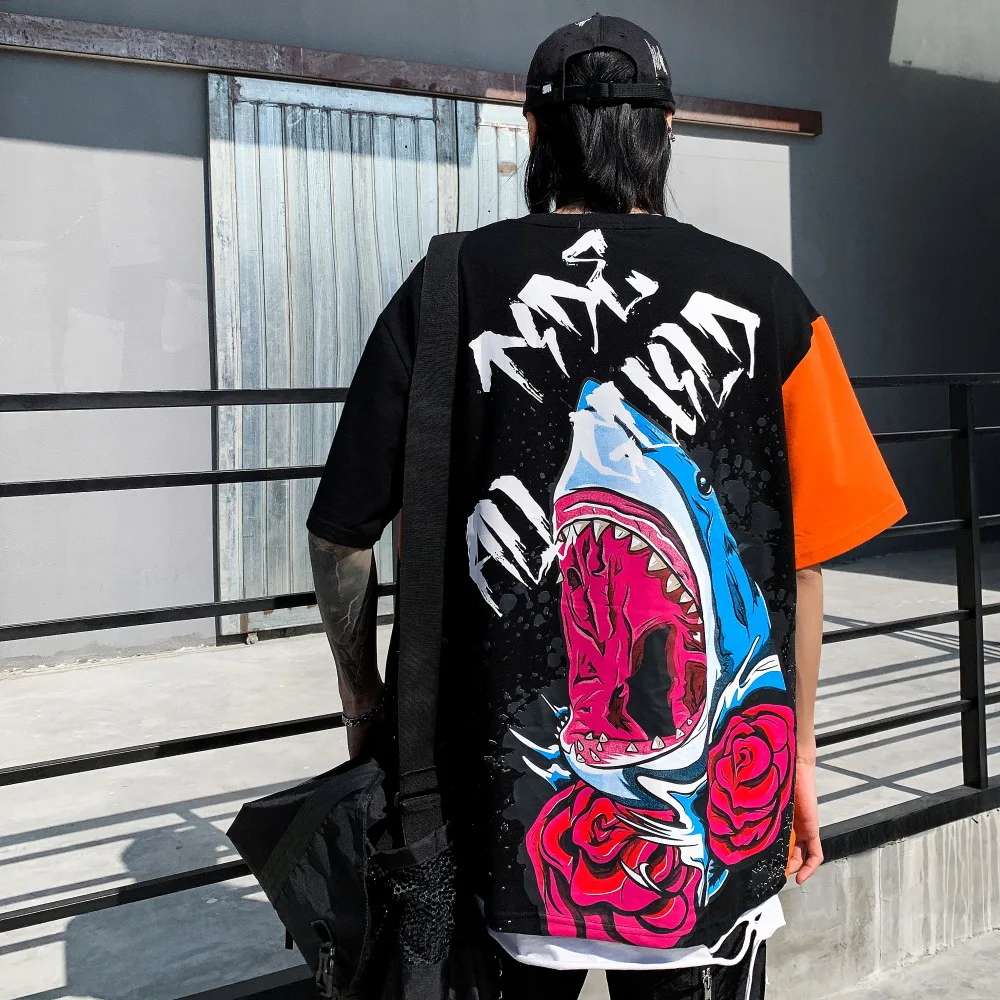 2020 Rose shark Harajuku Print T-Shirts Streetwear Hip Hop Casual Short Sleeve Tees Women male Men Hipster Summer Tops Tshirts
2020 Rose shark Harajuku Print T-Shirts Streetwear Hip Hop Casual Short Sleeve Tees Women male Men Hipster Summer Tops Tshirts