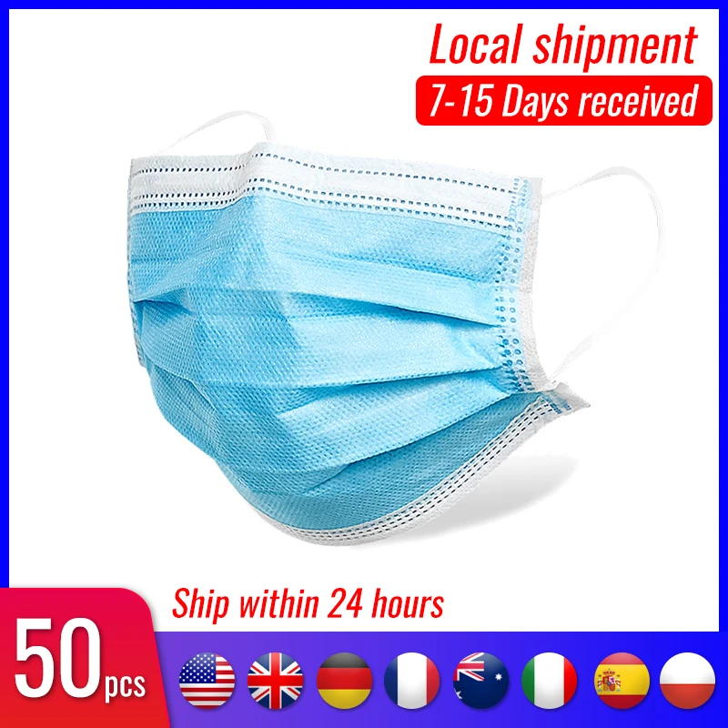 50 Pieces/Lot Mouth Masks Medical 3 Layer Half Face Masks Thickened Local Shipment for surgical Women and Men High Quality
50 Pieces/Lot Mouth Masks Medical 3 Layer Half Face Masks Thickened Local Shipment for surgical Women and Men High Quality