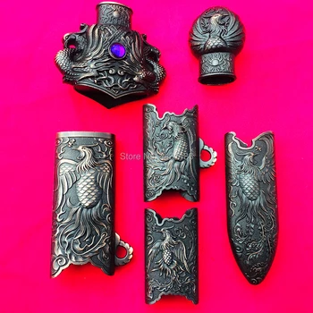 A Set Phoenix Theme Kirsite Fittings For Chinese TaiChi/WuShu Jian KungFu Han Tang Dao Sword Saber Accessory Nice Metal Crafts
A Set Phoenix Theme Kirsite Fittings For Chinese TaiChi/WuShu Jian KungFu Han Tang Dao Sword Saber Accessory Nice Metal Crafts