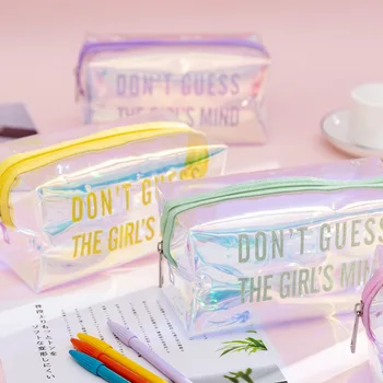 Kawaii Transparent Holographic Pencil Cases Large Laser Pencil Bags Big Pencil Box Pen Case Korean Stationery School Supplies
Kawaii Transparent Holographic Pencil Cases Large Laser Pencil Bags Big Pencil Box Pen Case Korean Stationery School Supplies