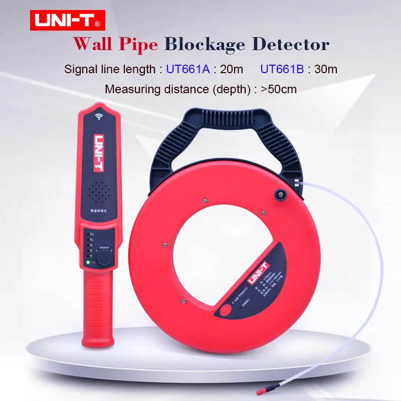 UNI-T UT661A/B Wall PVC Iron Pipe Blockage Detector Wall Pipe Blockage Detector Pipeline Blocking Clogging Scanner Plumber TOOL
UNI-T UT661A/B Wall PVC Iron Pipe Blockage Detector Wall Pipe Blockage Detector Pipeline Blocking Clogging Scanner Plumber TOOL
