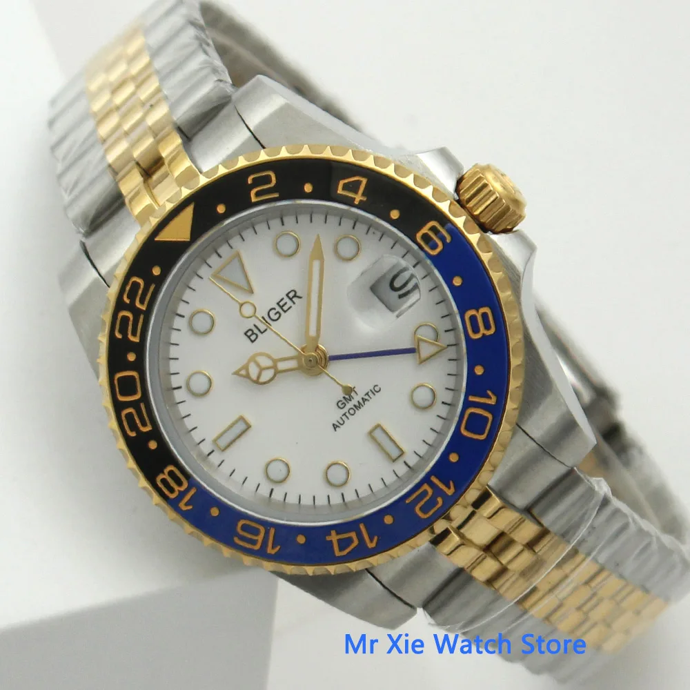 Bliger 40mm Automatic Mechanical Watch Men Business Sapphire Crystal GMT Watch Luminous Waterproof Calendar Wristwatch
Bliger 40mm Automatic Mechanical Watch Men Business Sapphire Crystal GMT Watch Luminous Waterproof Calendar Wristwatch