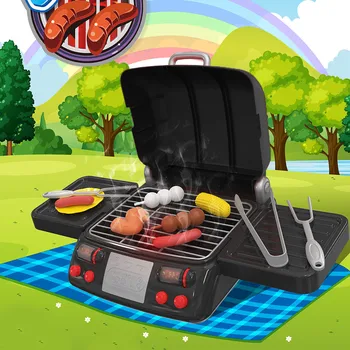 A big Pieces Set Electric Grill Pretend Play Toy Simulated Kitchen Barbecue Food Cooking Set With Light LED Lights Kid Toy#S3
A big Pieces Set Electric Grill Pretend Play Toy Simulated Kitchen Barbecue Food Cooking Set With Light LED Lights Kid Toy#S3