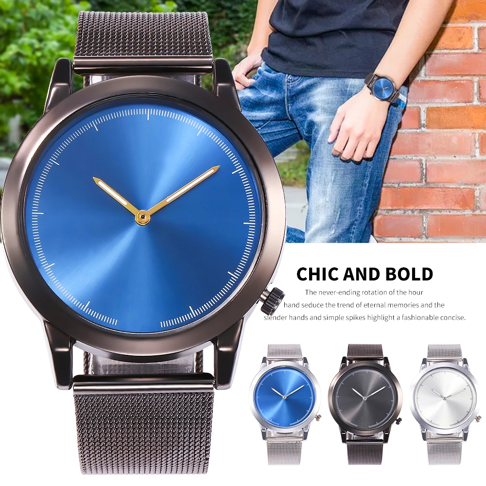 Blue dial minimalist ultra-thin business men's watch white mesh with pin buckle quartz classic casual gentleman round alloy
Blue dial minimalist ultra-thin business men's watch white mesh with pin buckle quartz classic casual gentleman round alloy