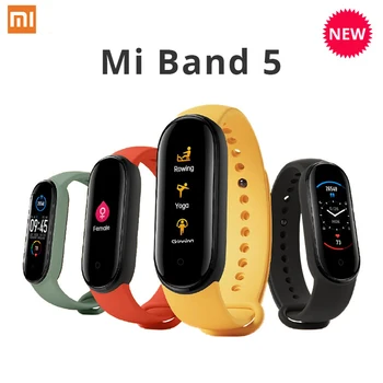 Xiaomi Mi Band 5 Smart Bracelet 4 Color AMOLED Screen Heart Rate Sleep Step Swim Sport Monitor APP Miband 5
Xiaomi Mi Band 5 Smart Bracelet 4 Color AMOLED Screen Heart Rate Sleep Step Swim Sport Monitor APP Miband 5