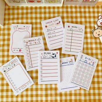 1 Pcs Cartoon 50 Sheets Rabbit Bear Memo Pads Student Learning Sticky Notes Paper Planner To Do List Stickers Korean Stationery 
1 Pcs Cartoon 50 Sheets Rabbit Bear Memo Pads Student Learning Sticky Notes Paper Planner To Do List Stickers Korean Stationery