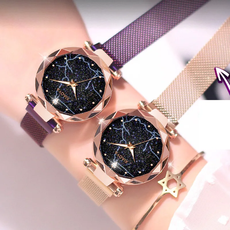 Luxury Rose Gold Watch for Women Female Starry Sky Magnetic Quartz Clock Fashion Ladies Dresses Wrist Watch New relogio feminino
Luxury Rose Gold Watch for Women Female Starry Sky Magnetic Quartz Clock Fashion Ladies Dresses Wrist Watch New relogio feminino