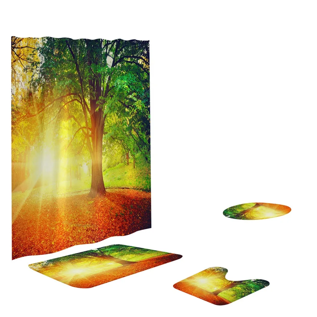 4 Pcs Bamboo Waterfall Mangrove Pattern Non Slip ToiletSoft Polyester Cover Mat Set Bathroom Accessories Shower Curtain Set
4 Pcs Bamboo Waterfall Mangrove Pattern Non Slip ToiletSoft Polyester Cover Mat Set Bathroom Accessories Shower Curtain Set