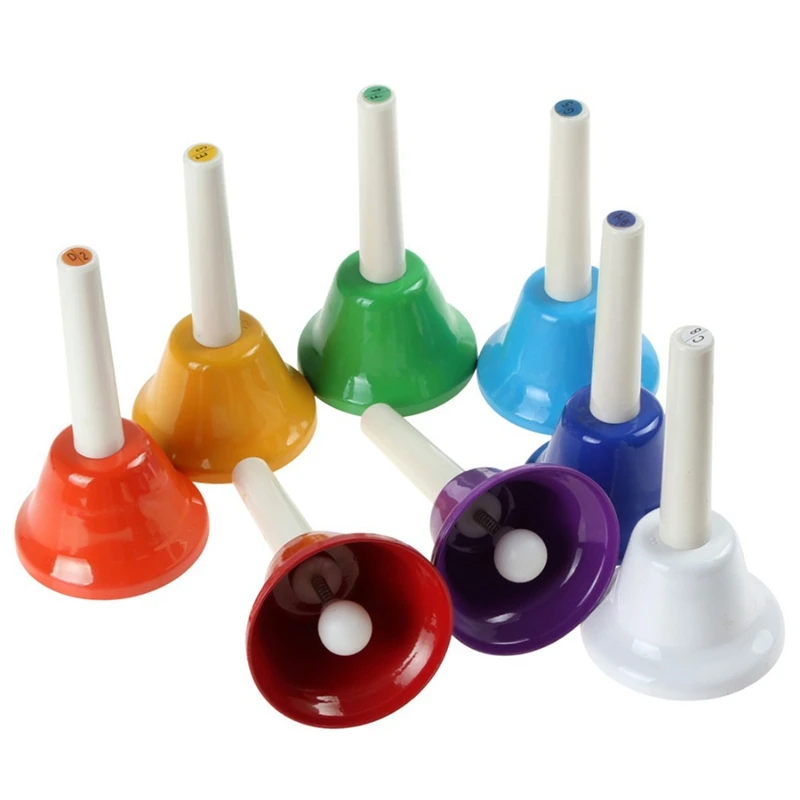 IRIN 8Pcs Handbell 8 Note Diatonic Metal Hand Bells Set Percussion Instrument for Kid Children Musical Instrument Toy
IRIN 8Pcs Handbell 8 Note Diatonic Metal Hand Bells Set Percussion Instrument for Kid Children Musical Instrument Toy