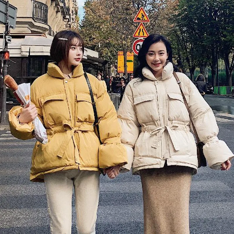 2019chic Sweet Korean-style Short Loose-Fit Stand Collar down Coat Waist Hugging Short-height Best Friend-Cotton-padded Clothes
2019chic Sweet Korean-style Short Loose-Fit Stand Collar down Coat Waist Hugging Short-height Best Friend-Cotton-padded Clothes