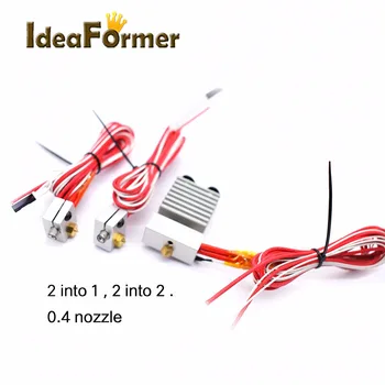3D Printer V6 Cyclops Chimera 2 in 1 out + 2 in 2 out Printing head Extruder without cooling fan long distance hot end full kit.
3D Printer V6 Cyclops Chimera 2 in 1 out + 2 in 2 out Printing head Extruder without cooling fan long distance hot end full kit.