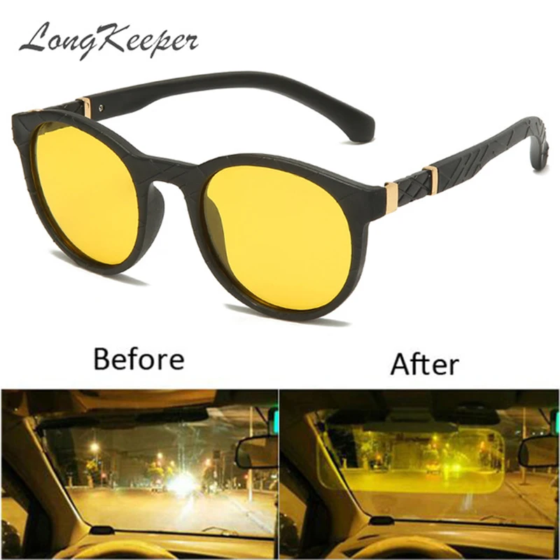LongKeeper Polarized Yellow Lens Sunglasses Men Women Round TR90 Flexible Night Vision Sun Glasses Anti-glare oculos masculino
LongKeeper Polarized Yellow Lens Sunglasses Men Women Round TR90 Flexible Night Vision Sun Glasses Anti-glare oculos masculino