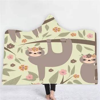 Cartoon Painting Sloth Printed Hooded Wearable Blanket Warm Soft Fluffy Portable Blanket Throw for Adult Child 3D Print
Cartoon Painting Sloth Printed Hooded Wearable Blanket Warm Soft Fluffy Portable Blanket Throw for Adult Child 3D Print