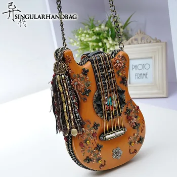 New Women's Bag Guitar Modeling Bag Retro Casual Handmade Beaded Chain Bag Shoulder Cross Bag
New Women's Bag Guitar Modeling Bag Retro Casual Handmade Beaded Chain Bag Shoulder Cross Bag