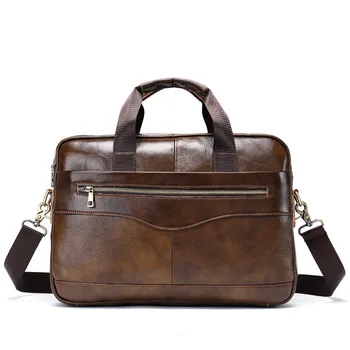 

Genuine Leather Male Package Man Leisure Time Business Affairs Briefcase Cross Section Men's Single Shoulder Satchel Handbag hot