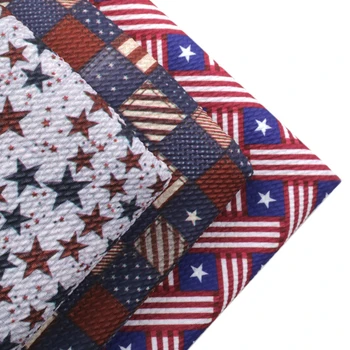 50*145cm July 4th Bullet Twill Bubble Knit Fabric Sewing Quilting Fabrics Quality for Needlework Liverpool Fabric,c10124