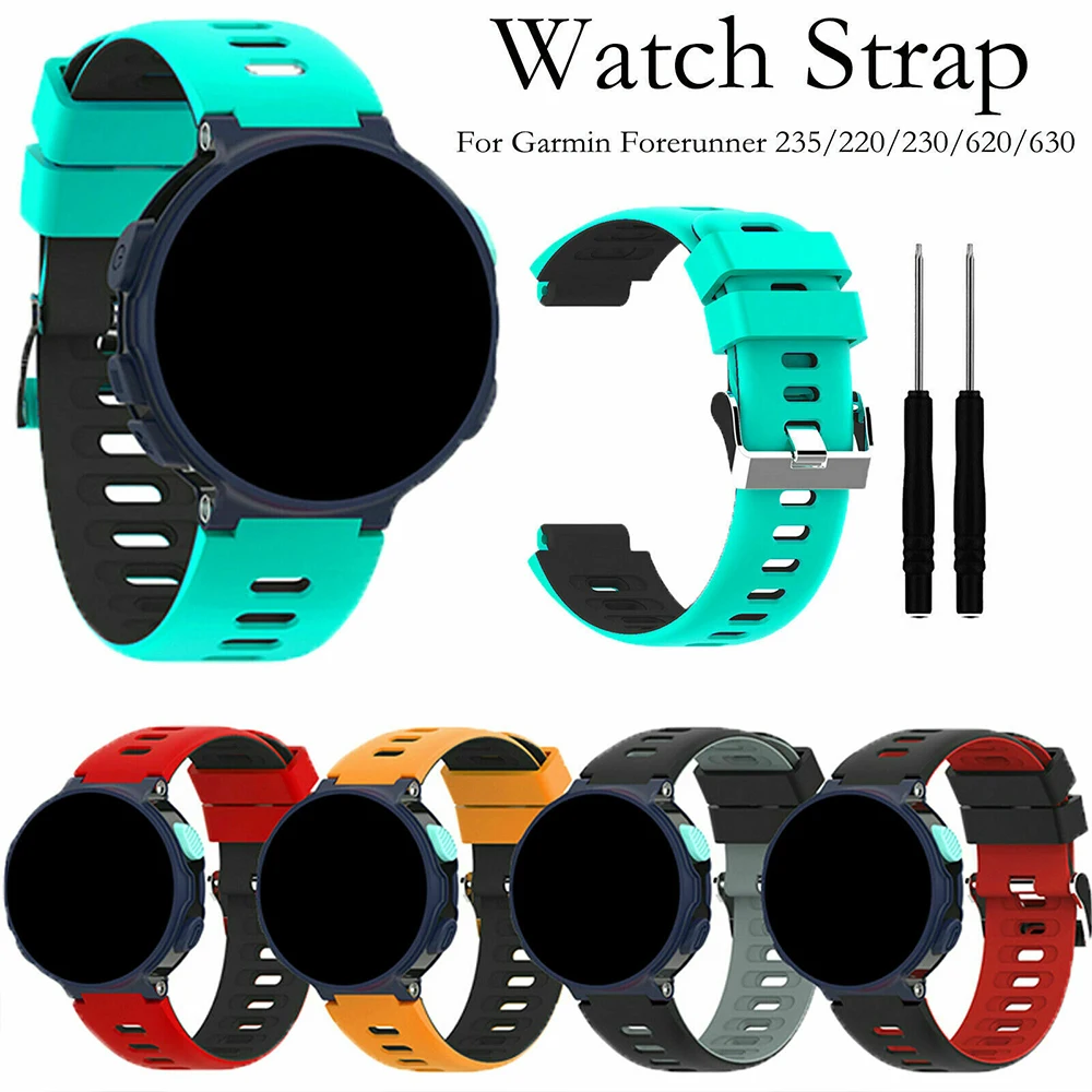 For Garmin Forerunner 235/220/230/620/630/735x Smart watch 22MM Soft Silicone Replacement Band Strap with Tool Bracelet
For Garmin Forerunner 235/220/230/620/630/735x Smart watch 22MM Soft Silicone Replacement Band Strap with Tool Bracelet