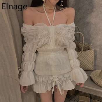 Elnage Spring Summer 2020 New Women Sexy Off Shoulder Long Sleeve Chiffon Dress with Drawstring Tie Loose White Clothing 5A331
Elnage Spring Summer 2020 New Women Sexy Off Shoulder Long Sleeve Chiffon Dress with Drawstring Tie Loose White Clothing 5A331