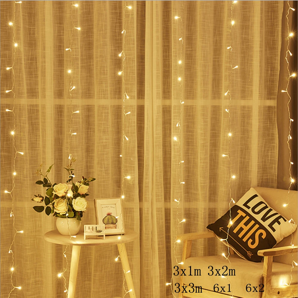 2/3/6M Curtain LED String Light Fairy Icicle LED Christmas Garland Wedding Party Patio Window Outdoor String Light Decoration
2/3/6M Curtain LED String Light Fairy Icicle LED Christmas Garland Wedding Party Patio Window Outdoor String Light Decoration