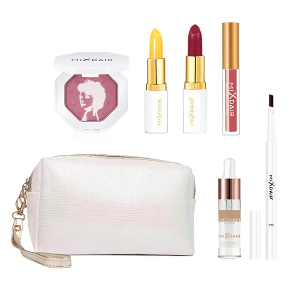 7PCS/Set For MIXDAIR Platinum Luxury Lipstick Lip Gloss Highlights Eyebrow Pencil Essence Beginner Makeup Cosmetic Set
7PCS/Set For MIXDAIR Platinum Luxury Lipstick Lip Gloss Highlights Eyebrow Pencil Essence Beginner Makeup Cosmetic Set