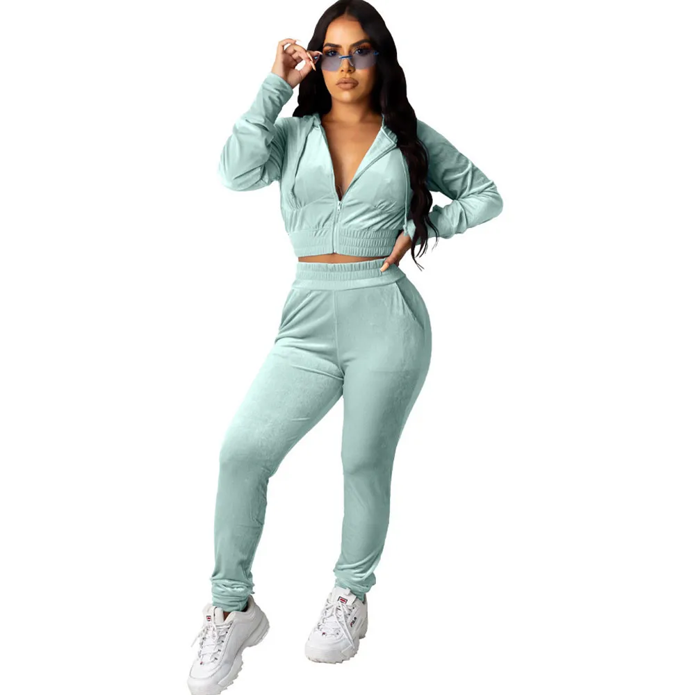 Autumn Winter Velvet Two Piece Set Women Clothing Sets Full Sleeve Hooded Jacket Top and Pants Velour Tracksuit 2 Piece Outfits
Autumn Winter Velvet Two Piece Set Women Clothing Sets Full Sleeve Hooded Jacket Top and Pants Velour Tracksuit 2 Piece Outfits