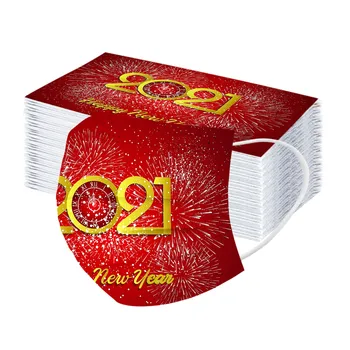 50/100pcs Face Mask Adult 2021 Happy New Years Fireworks Digital Printing Masques Disposable Three Layer Breathable Mascarilla
50/100pcs Face Mask Adult 2021 Happy New Years Fireworks Digital Printing Masques Disposable Three Layer Breathable Mascarilla