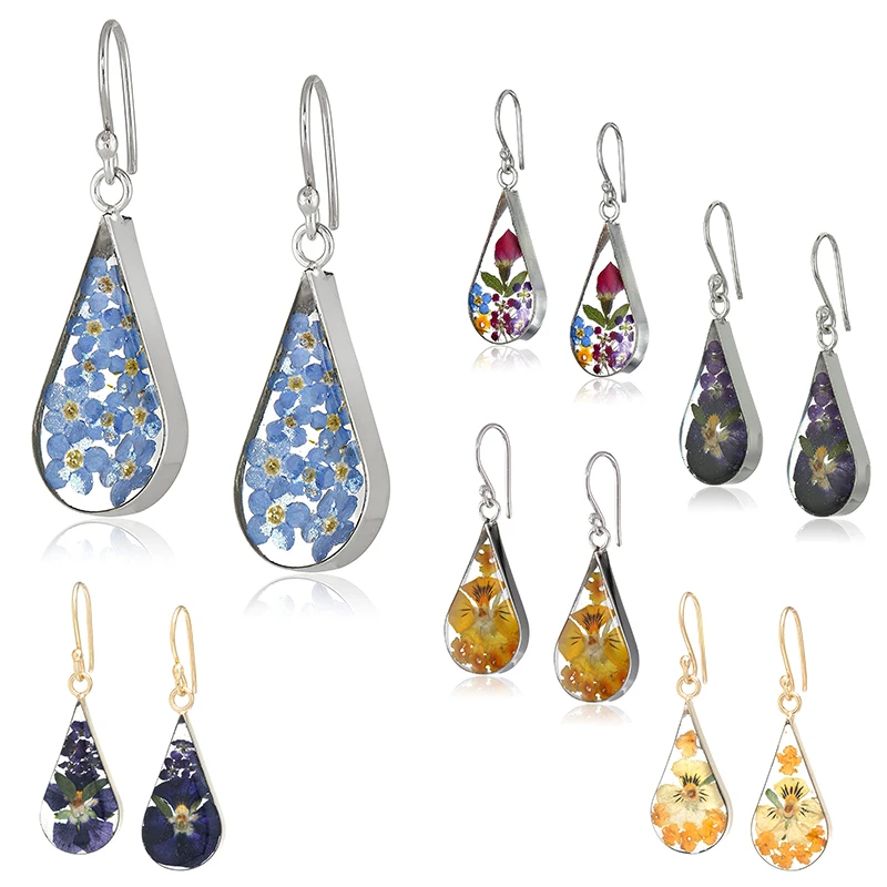 Earrings for Women Sterling Silver Pressed Flower Teardrop Earrings Simple Plant Summer Women's Exquisite Jewelry Holiday Gifts
Earrings for Women Sterling Silver Pressed Flower Teardrop Earrings Simple Plant Summer Women's Exquisite Jewelry Holiday Gifts