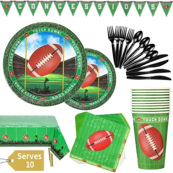 Football Party Supplies Disposable tableware set Sports Theme Disposable Dinnerware Set Children Birthday Decoration Paper Plate
Football Party Supplies Disposable tableware set Sports Theme Disposable Dinnerware Set Children Birthday Decoration Paper Plate