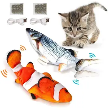 Electric Moving Cat Kicker Fish Toy Realistic Flopping Fish Wiggle Fish Kitten Catnip Toy Interactive Cat Toy
Electric Moving Cat Kicker Fish Toy Realistic Flopping Fish Wiggle Fish Kitten Catnip Toy Interactive Cat Toy