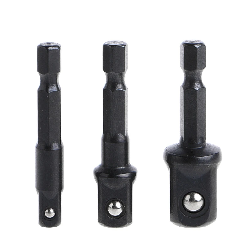 New Useful 3 Pcs Socket Adapter Set Hex Shank to 1/4 3/8 1/2 Inch Impact Driver Drill Bits
New Useful 3 Pcs Socket Adapter Set Hex Shank to 1/4 3/8 1/2 Inch Impact Driver Drill Bits