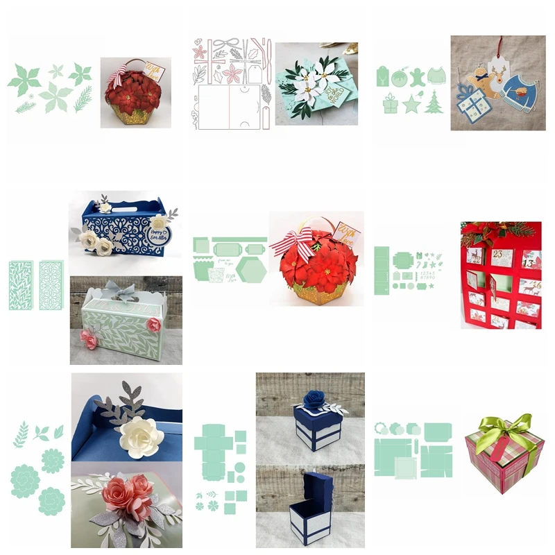 Christmas Theme Gift Box Cutting Dies House Candy Shaped Bag Floral Panel For Scrapbooking Embossing DIY Card Making New
Christmas Theme Gift Box Cutting Dies House Candy Shaped Bag Floral Panel For Scrapbooking Embossing DIY Card Making New