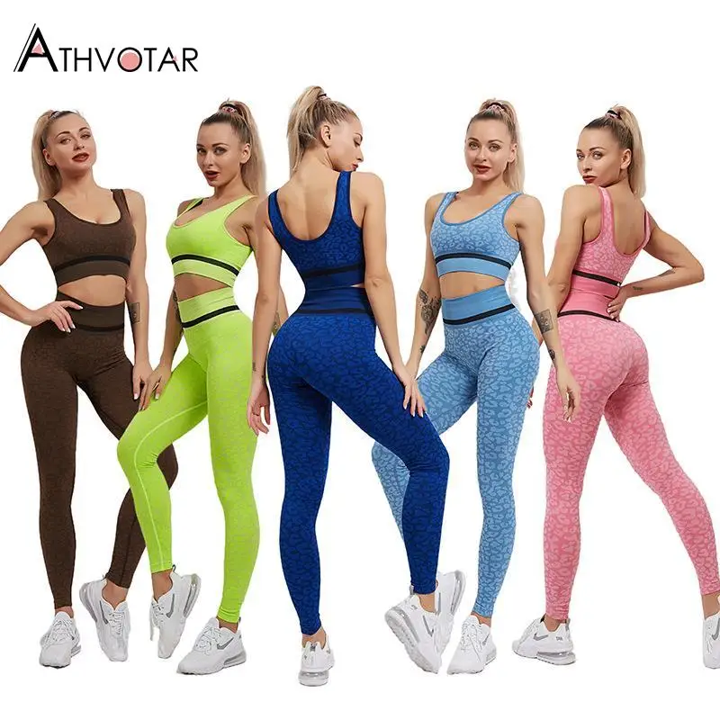 ATHVOTAR 2 Piece Sets Womens Tracksuits Leopard Printed Seamless Leggings Bra Breathable Two Piece Jogger Set Sportswear Women
ATHVOTAR 2 Piece Sets Womens Tracksuits Leopard Printed Seamless Leggings Bra Breathable Two Piece Jogger Set Sportswear Women