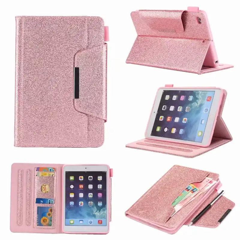 For Ipad Mini 5 Case Glitter Bling Rose Gold Pu Leather For Ipad Mini 1 2 3 4 5 Coque Cover For Ipad Mini Case Tablets E Books Case Aliexpress