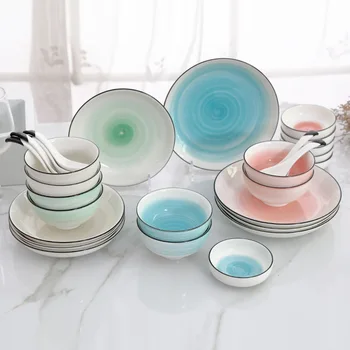 Northern Europe Breakfast Hand-Painted Bowl Multi-color Plates Rice Bowl Household Ceramic Western Food Set Creative GIRL'S Hear
Northern Europe Breakfast Hand-Painted Bowl Multi-color Plates Rice Bowl Household Ceramic Western Food Set Creative GIRL'S Hear