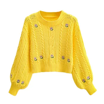BLSQR Winter Batwing Sleeve Knitted Sweater Pullover Women Embroidery O-neck Yellow Sweater Female Autumn Casual Sweater Jumper
BLSQR Winter Batwing Sleeve Knitted Sweater Pullover Women Embroidery O-neck Yellow Sweater Female Autumn Casual Sweater Jumper