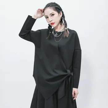 LANMREM 2020 New Spring O-neck Solid Color Irregular T-shirt Women Streetwear Loose Casual Splice Tee Shirt Female PC977 
LANMREM 2020 New Spring O-neck Solid Color Irregular T-shirt Women Streetwear Loose Casual Splice Tee Shirt Female PC977