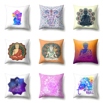 45*45cm Without Pillow Geometry Mandala Elephant Pattern Printed Dacron Pillow Cover Case Office Lumbar Support Pillow Case 
45*45cm Without Pillow Geometry Mandala Elephant Pattern Printed Dacron Pillow Cover Case Office Lumbar Support Pillow Case