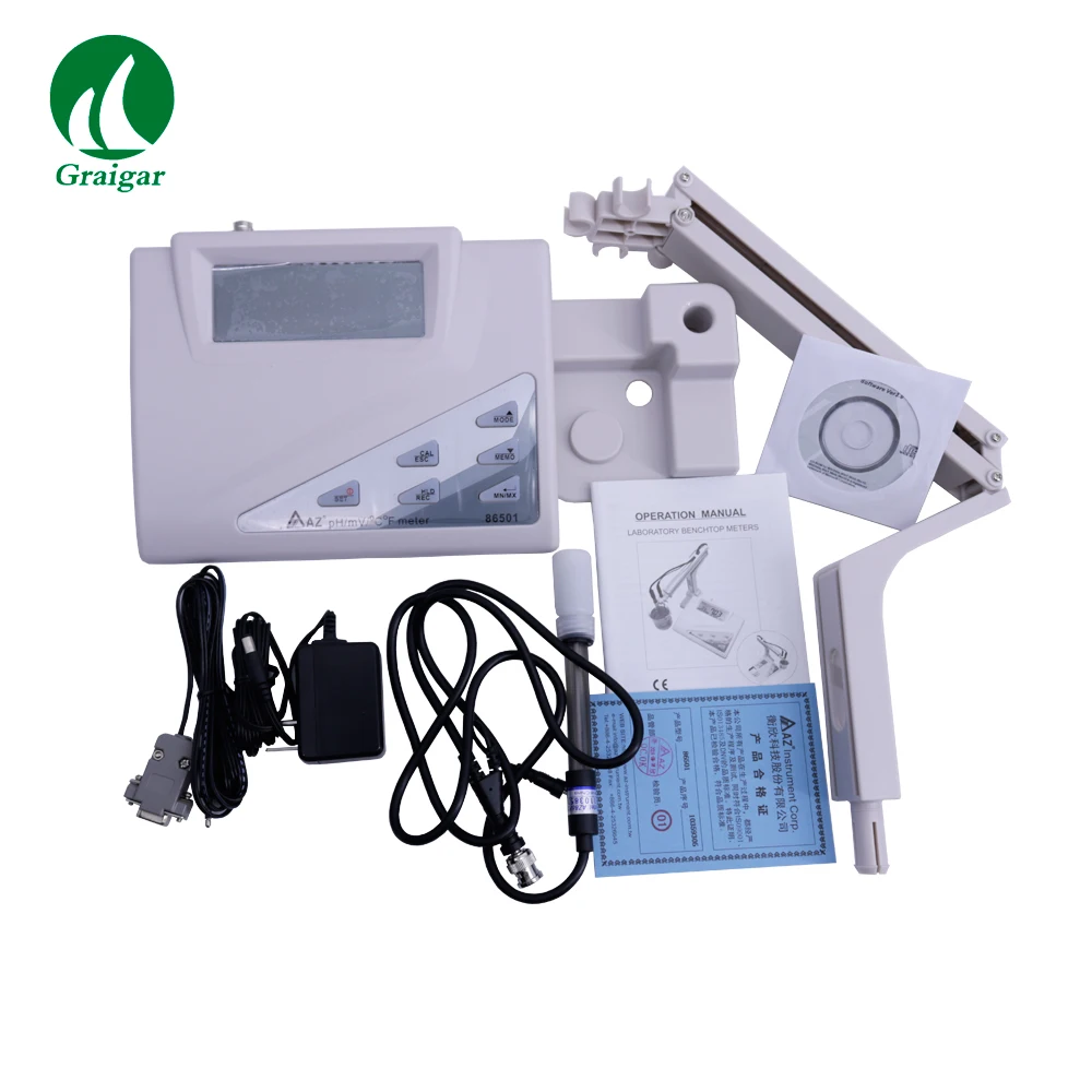 AZ86501 Porfessional Desktop Water Quality Tester Acidity Tester PH Meter PH Range 0~14
AZ86501 Porfessional Desktop Water Quality Tester Acidity Tester PH Meter PH Range 0~14