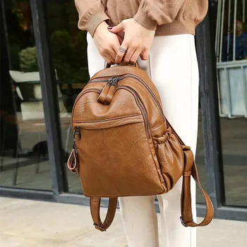 Multifunctional practical backpack leather ladies backpack travel bag leather ladies bag 
Multifunctional practical backpack leather ladies backpack travel bag leather ladies bag