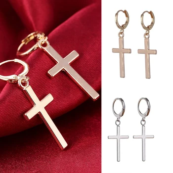 Classical Metal Drop Earrings Simple Fashion Punk Hoop Cross Ear Jewelry Women Hoop Cross Drop Dangle Ear Studs Earrings
Classical Metal Drop Earrings Simple Fashion Punk Hoop Cross Ear Jewelry Women Hoop Cross Drop Dangle Ear Studs Earrings