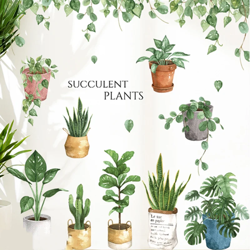 Green Leaf Bonsai Potted Flower Plants Wall stickers Decorative Sticker Home Decor Kitchen Window Living Room Decor Decal
Green Leaf Bonsai Potted Flower Plants Wall stickers Decorative Sticker Home Decor Kitchen Window Living Room Decor Decal