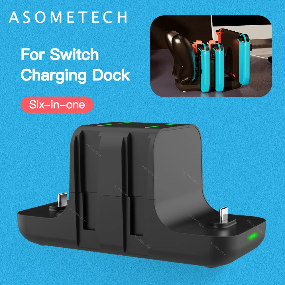 6 in 1 Charging Station Docking Type-C For Nintendo Switch Joy-Con & Controllers Portable LED Display Charger Stands For switch
6 in 1 Charging Station Docking Type-C For Nintendo Switch Joy-Con & Controllers Portable LED Display Charger Stands For switch