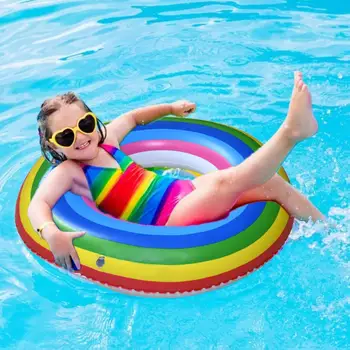 PVC Inflatable Swimming Pool Floats Rainbow Swimming Ring Summer Beach Swim Tubes Rings for Kids Adults
PVC Inflatable Swimming Pool Floats Rainbow Swimming Ring Summer Beach Swim Tubes Rings for Kids Adults